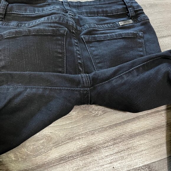 Kancan Distressed High Rise Denim Skinny Jeans Light Black Women’s Size 24 - Picture 6 of 10